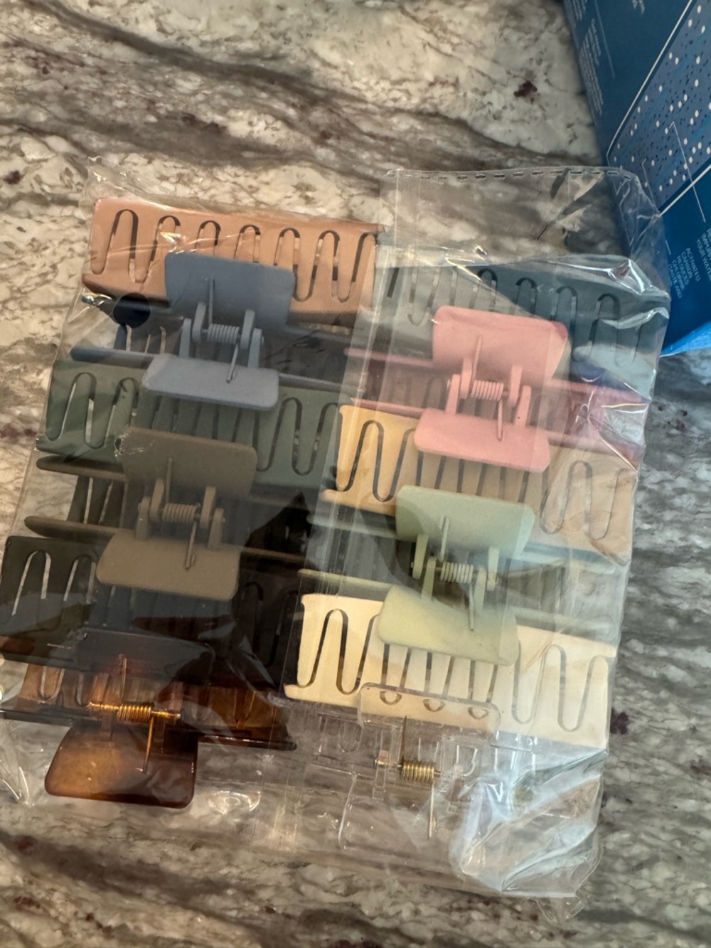 Multi-Color Matte Hair Claw Clip Set